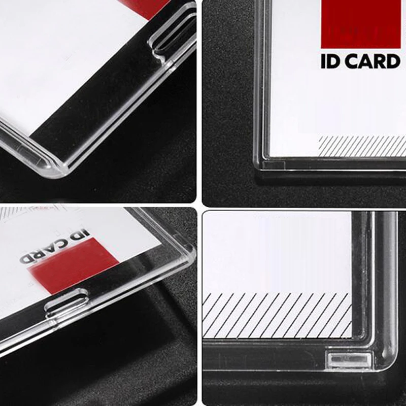 Вертикальный акриловый держатель для бейджа 10 шт./лот|card case money clip|case esatacase card |
