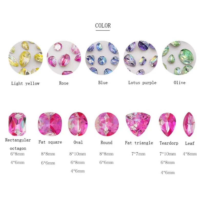 Новое поступление желтый лазерный pointback стеклянные кристаллы Стразы смешанные