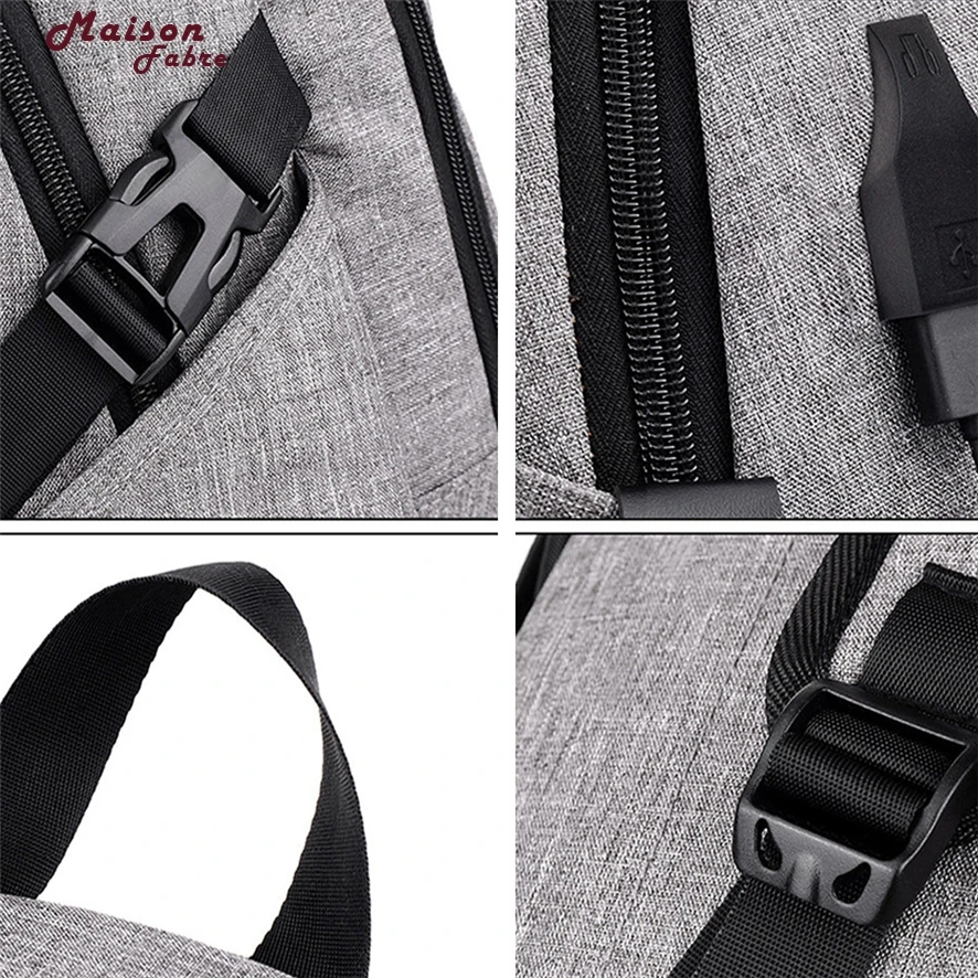 Противокражный деловой рюкзак для ноутбука с usb-портом зарядки подходит 17 дюймов