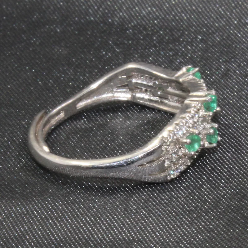 CoLife Jewelry 925 Silver Emerald Ring 2mm Natural Sterling Birthday Gift for Woman | Украшения и аксессуары