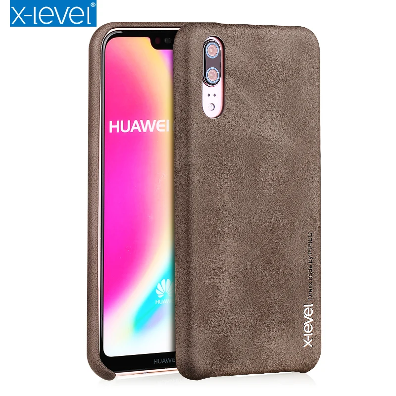 Для Huawei P20 Pro чехол X-level задняя крышка Жесткий Мягкий PU кожаный защитный Роскошный