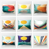 colorful geometric cushion cover american retro polyester pillowcase home decor for sofa car seat decorative pillow covers 30x50