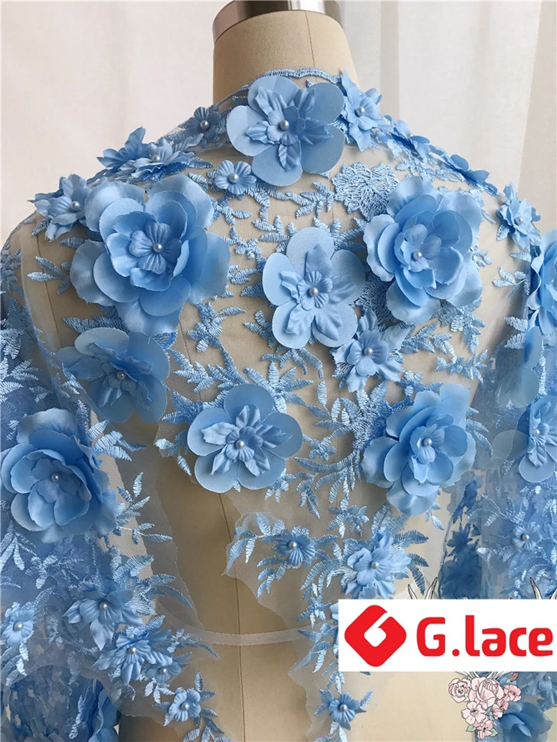 GLACE 1Y/лот 3 цвета 3D вышитая кружевная ткань для ногтей бисерное кружево свадьбы