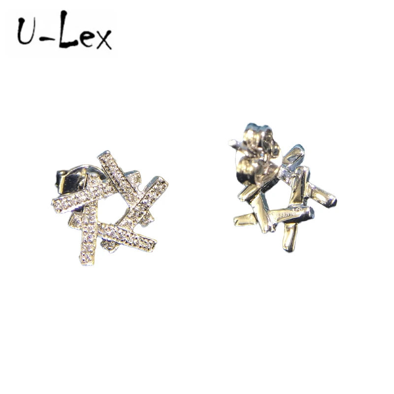 Улекс корейский Серьги Мода Снежинка прекрасный высокоуглеродистой вечерние