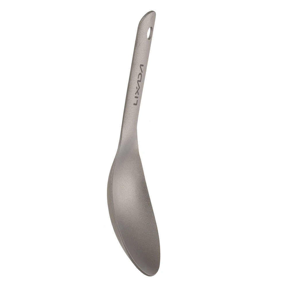 Lixada Открытый Кемпинг Пикник titanium Ложка Ручка для столовой посуды Titanium ложка