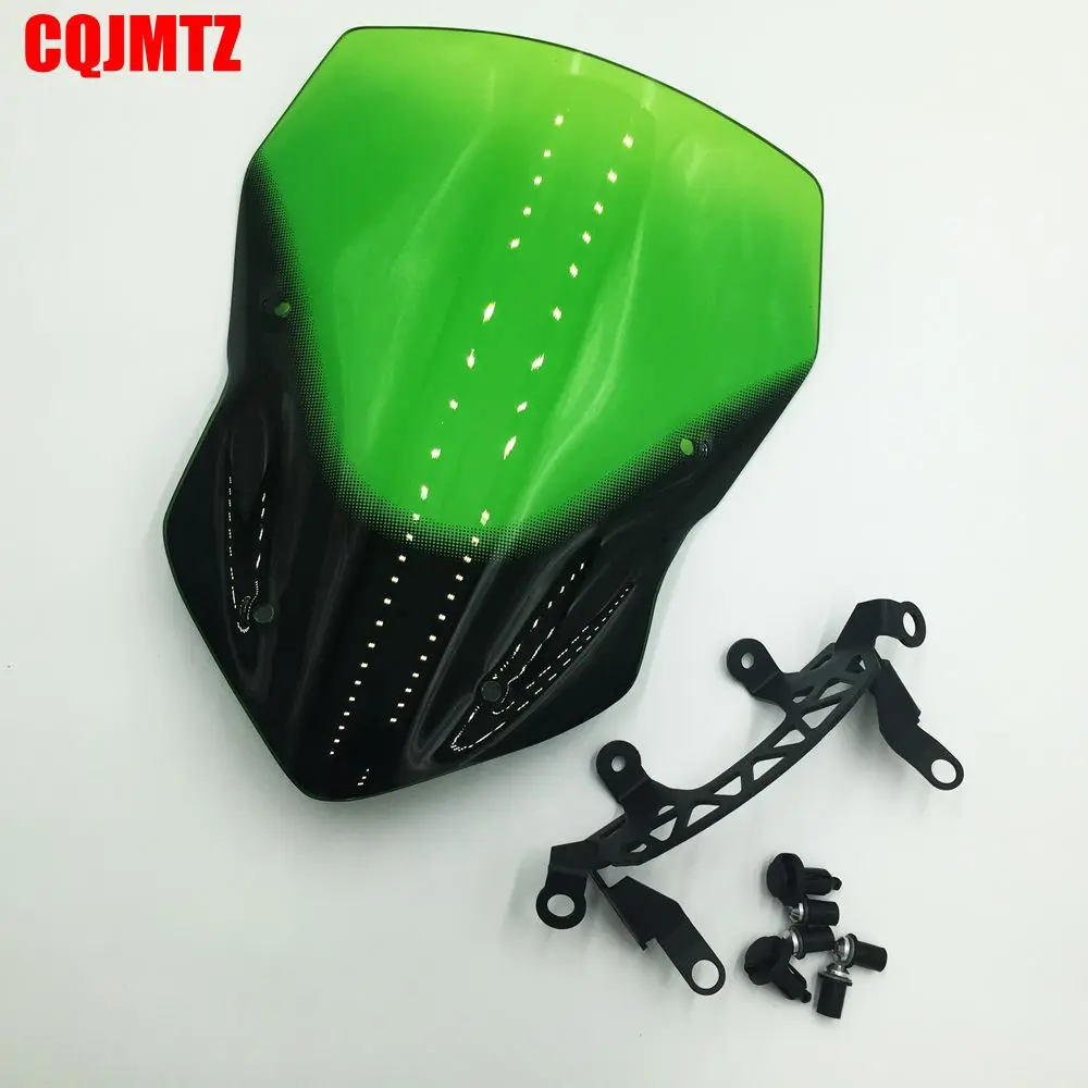 Motorcycle Accessories Green Wind Screen Deflector Windshield For KAWASAKI Z900 Z 900 2017 2018 | Автомобили и мотоциклы