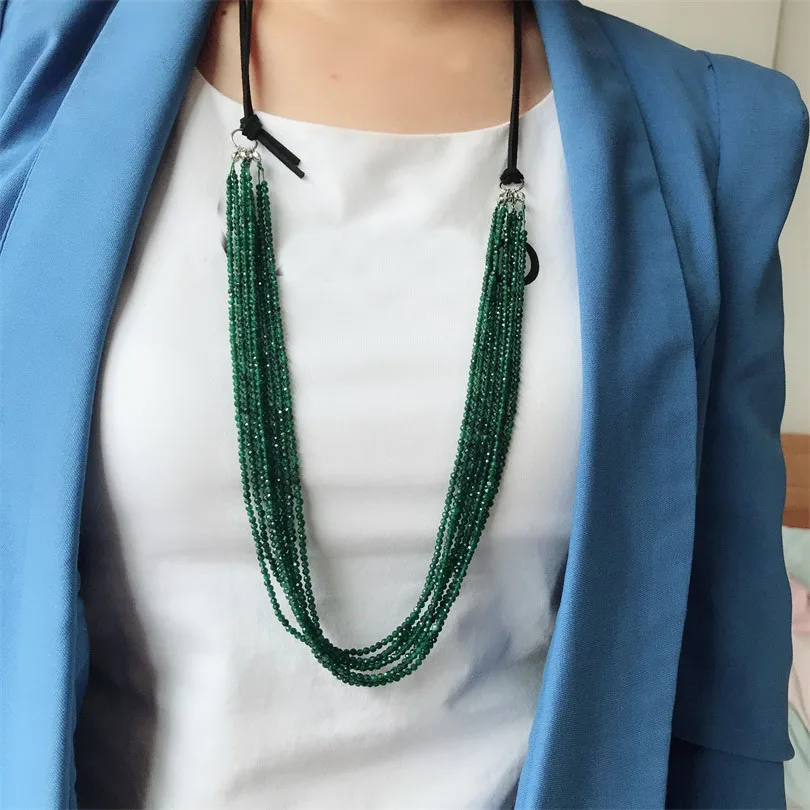 as picture Специальное предложение Цепочки и ожерелья s Кольер Макси Цепочки и ожерелья Мода ручной гранат Турмалин заявление с Натуральный камень Цепочки и ожерелья - Окраска металла: as picture