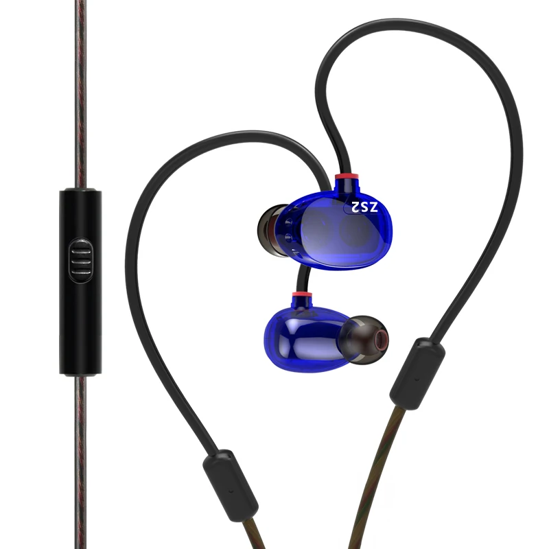 KZ ZS1/KZ zs2 в ухо оригинальный бренд две единицы драйвер игровой Музыка гарнитура HiFi