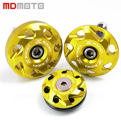 GOLD Винты для мотоцикла для kawasaki Z1000 Z-1000 2010- аксессуары CNC Алюминий рамка заглушка Резные Декоративные заглушка болты - Цвет: GOLD