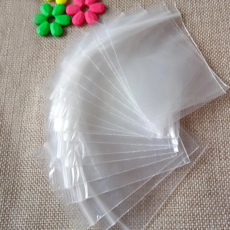 500 шт белые мешки Ziplock прозрачные пластиковые пакеты прозрачный Pe мешок на молнии