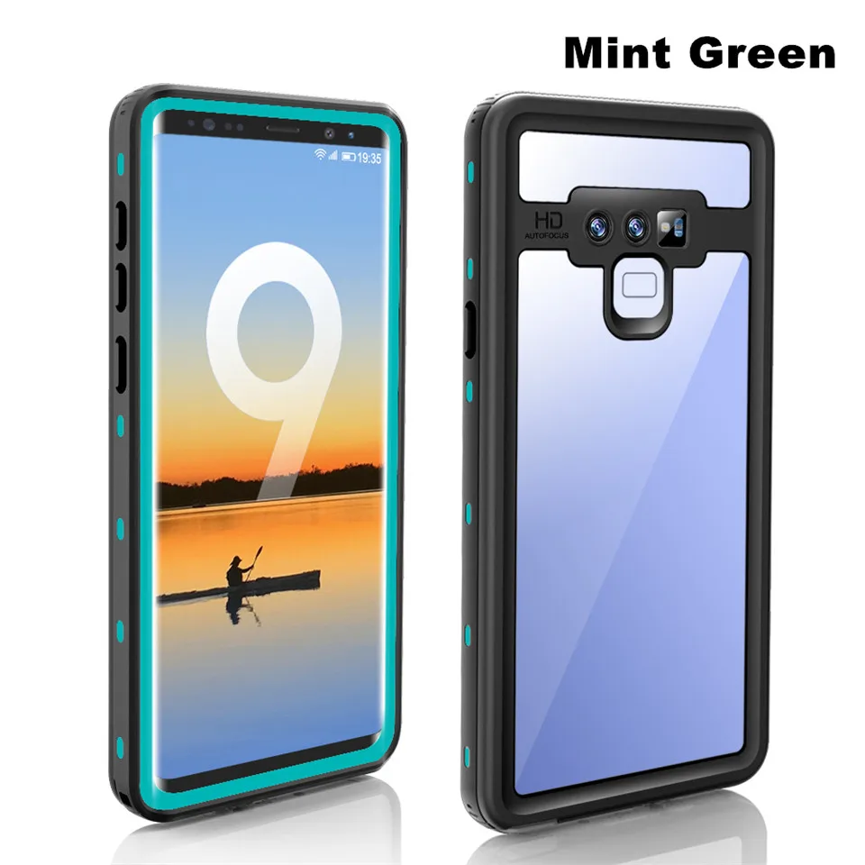 Водонепроницаемый чехол для телефона для samsung Galaxy S9 S9 Plus Note 8 9 360 полный корпус прочный прозрачный чехол Крышка с Экран протектор