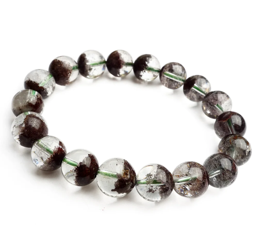 2018 New Arrival Unique Natural Red Phantom Quartz Crystal Round Beads Jewelry Stretch Charm Bracelet Fashion Women | Украшения и