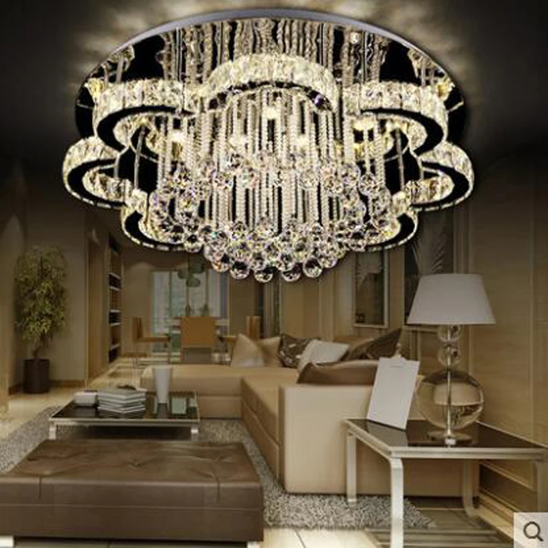 Rectangular living room lamp led crystal ceiling modern minimalist atmospheric bedroom dining lamps lighting | Освещение