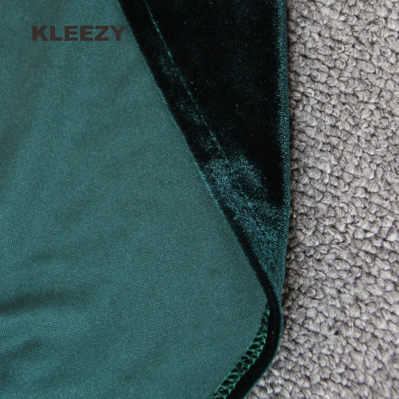 KLEEZY/вечерние платья знаменитостей из двух частей расшитые блестками Изумрудное