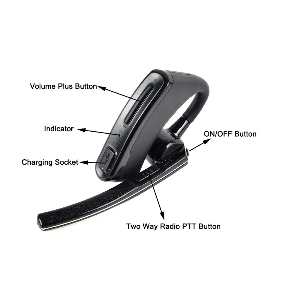 HYS BL-04DK2 Walkie talkie Беспроводной гарнитура Bluetooth V4.0 наушник forBAOFENG WouXun Kenwood