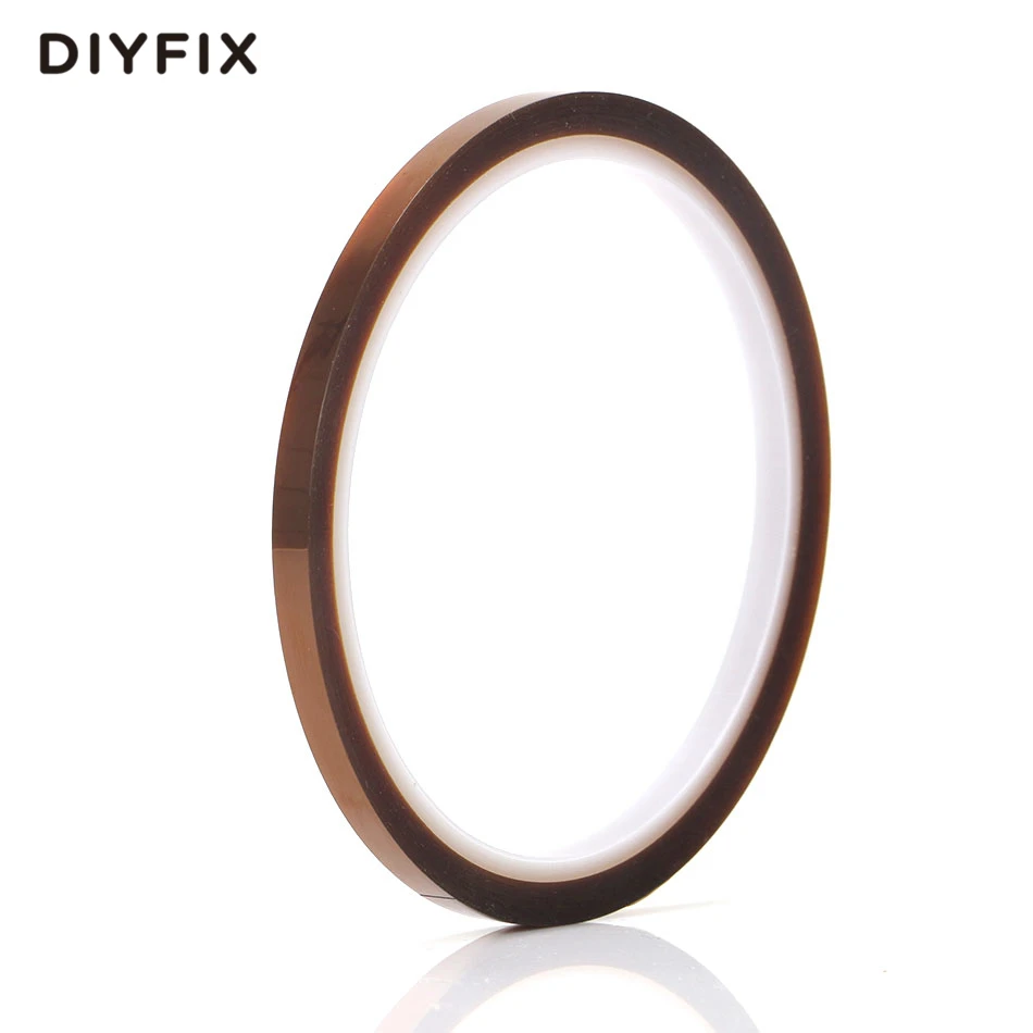 DIYFIX 1 шт. 5 мм термостойкая полимидная лента высокотемпературная клейкая