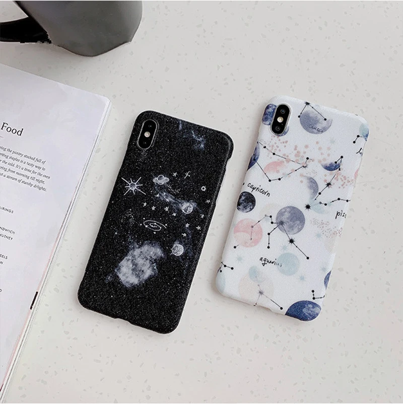 Мягкий ударопрочный чехол из ТПУ с рисунком созвездия для iPhone 7 8 Plus X XS Max XR 6s 6