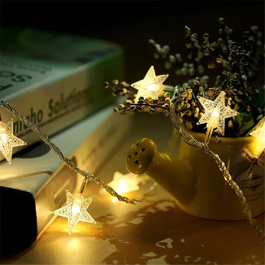

USB LED Star String Light 3M 20Leds DC 5V LED Fairy String Lights Outdoor Christmas Holiday wedding Party Decoration Lighting