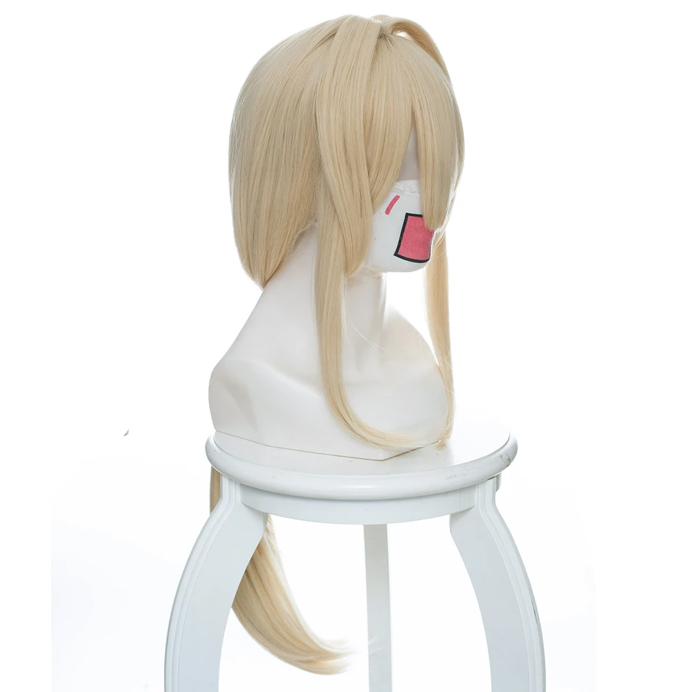 

Hight Quality Violet Evergarden Wig Long Straight Blonde Heat Resistant Synthetic Hair Perucas Cosplay Wigs + Wig Cap