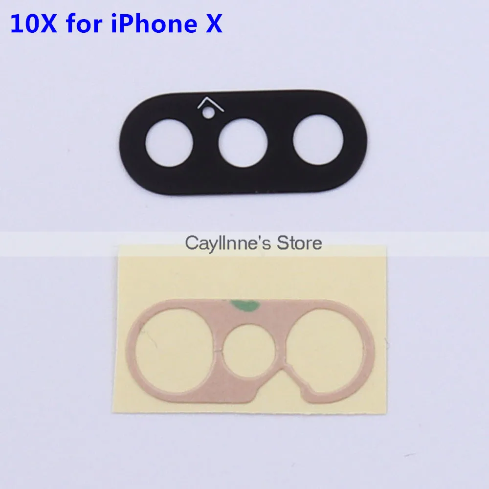 10 шт. объектив задней камеры для iPhone X держатель кольца задней камеры со стеклянной крышкой объектива запасные части