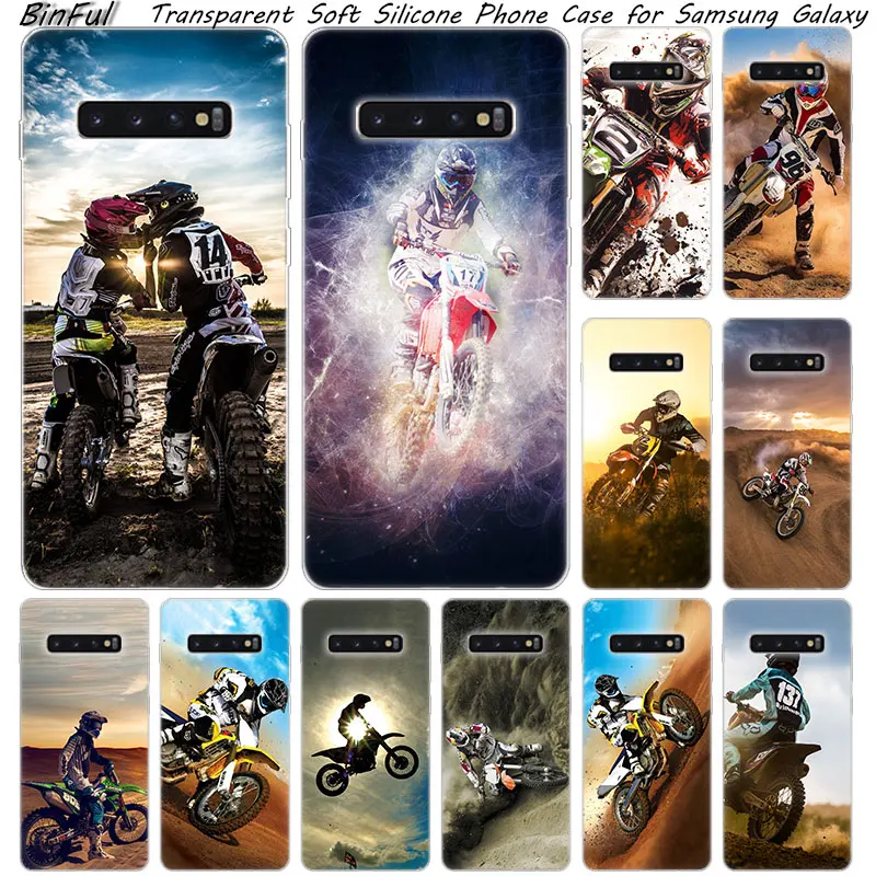 Спортивный силиконовый чехол для мотоцикла Samsung Galaxy S10 S9 S8 Plus S7 Edge A6 A8 A7 A9 2018 A5 2017