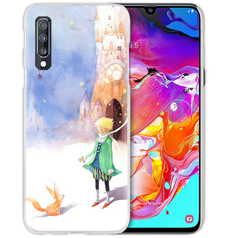 С принтом «Маленький принц», чехол для samsung Galaxy A50 A70 A20e A40 A30 A20 A10 A8 A6 плюс A9 A7 жесткий прозрачный чехол для телефона чехол Capa