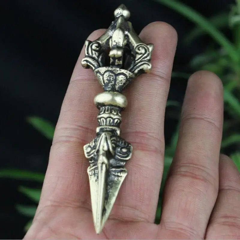 Тибет Vajrayana Малый инструмент Buddist Brass Пест Ваджра с различными
