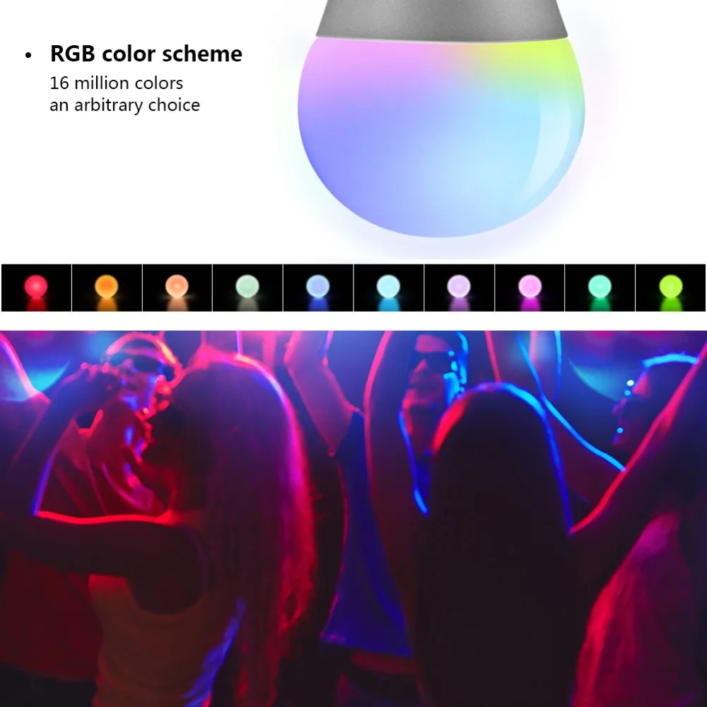Умная лампа с регулируемой яркостью Rgb, изменяющая цвет, Wifi, светодиодный светильник, лампы e27, поддержка для Alexa/Xiaomi/Tmallgenie/Xiaodu, золото/серый