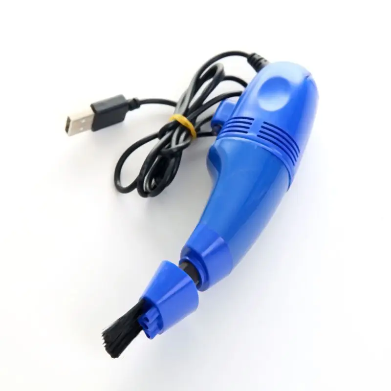 Синий Автомобильный пылесос, мини usb клавиатура, пылесос, микро компьютерный пылесос, щетка для пыли, автомобильные аксессуары - Цвет: Синий