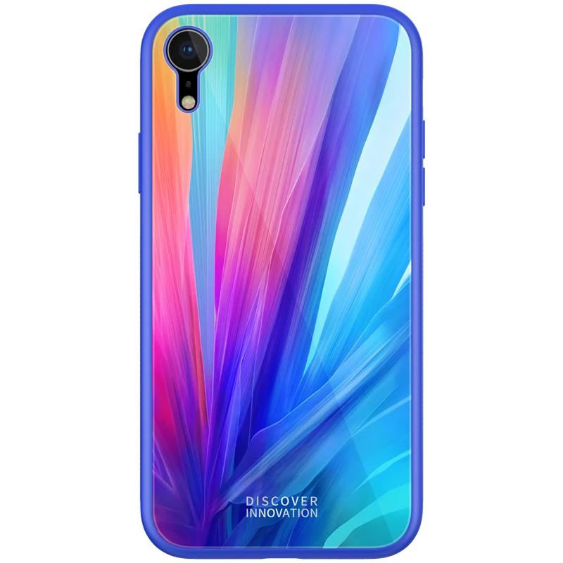Синий Закаленное стекло Nillkin чехол для телефона Apple iPhone XR защитный чехол для iPhone Xr 6,1" - Цвет: Синий