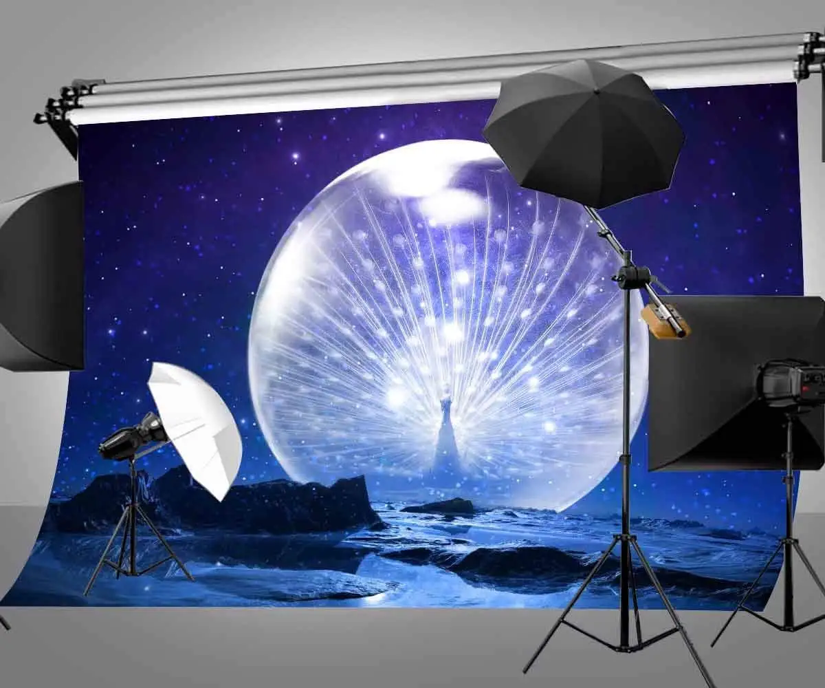 Ночной фон x 220 см Звездное 150 грубой поверхности планеты яркий фотография Луны |