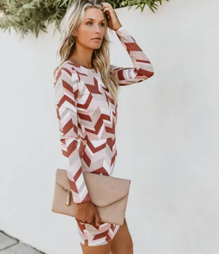 Новые пикантные осенние женские облегающее платье с длинным рукавом Летние