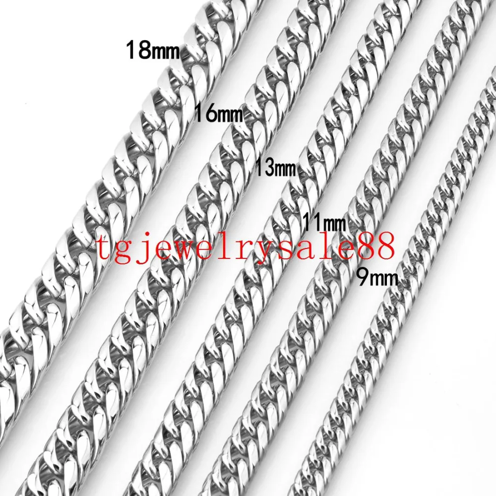 Браслет-цепочка из нержавеющей стали с кубинским панцирным плетением шириной