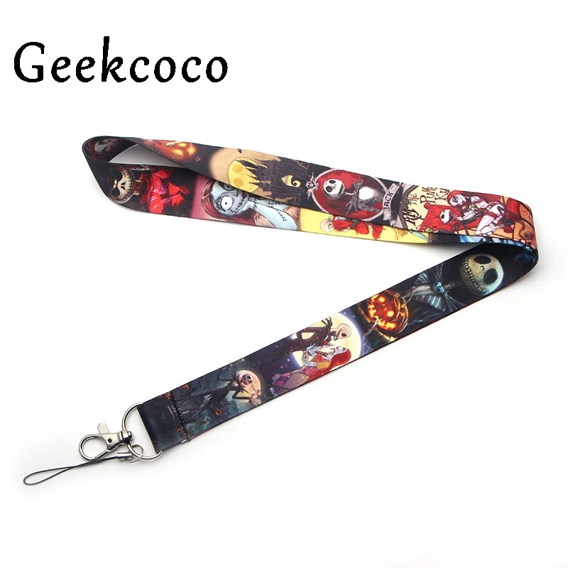 The Nightmare Before Christmas keychain Accessories Safety Breakaway Phone ID Badge Holder keys Straps Neck lanyard Camera J0279