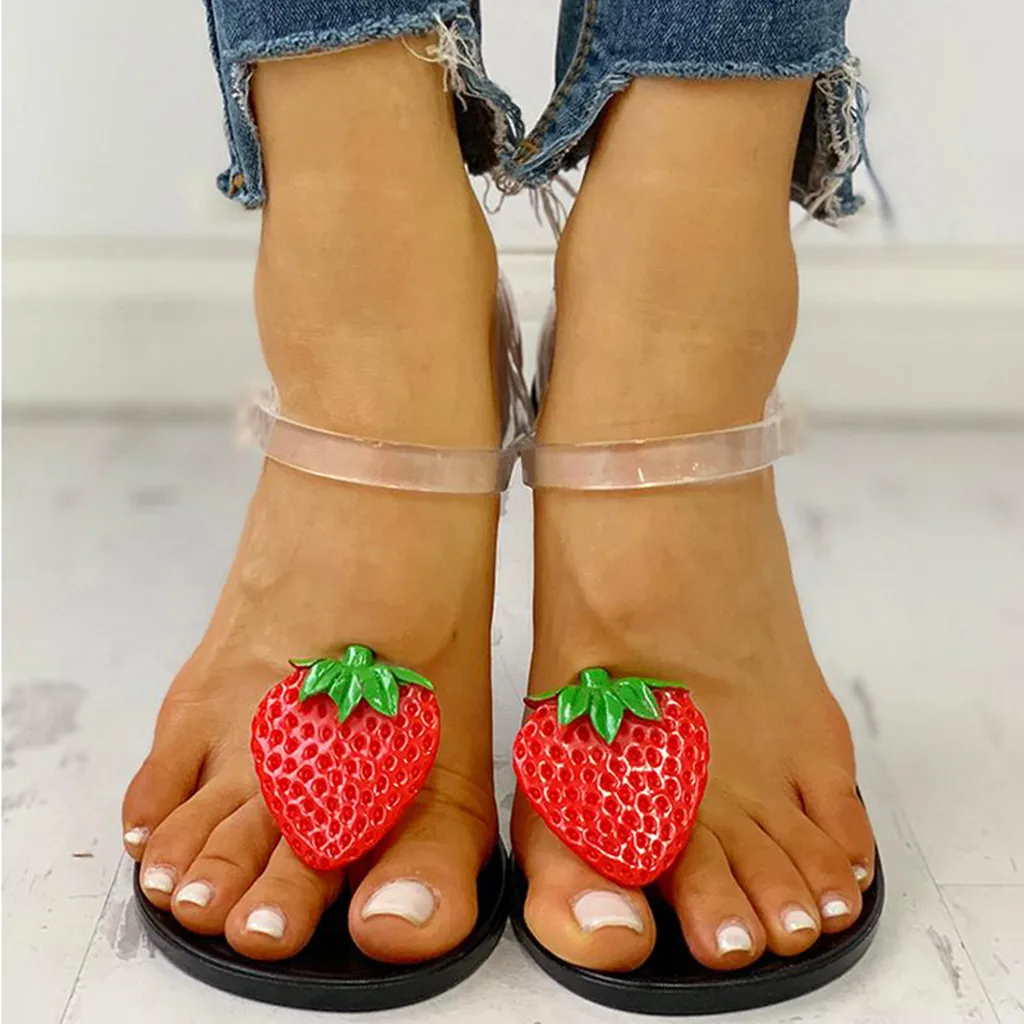 Женские сандалии шлепанцы с фруктами Нескользящие повседневные 40 большие