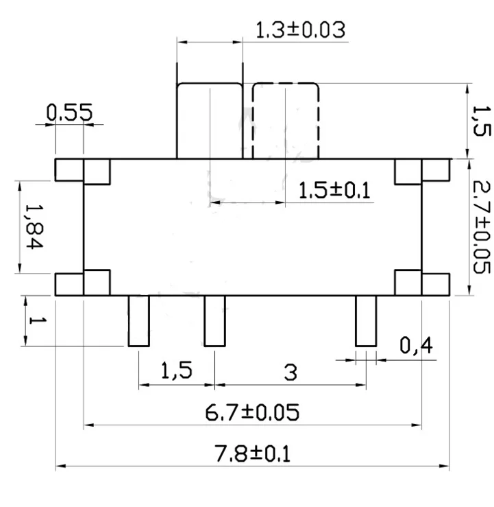 YongYeTai 7-pin toggle 7P switch Patch micro-side Free shipping | Обустройство дома