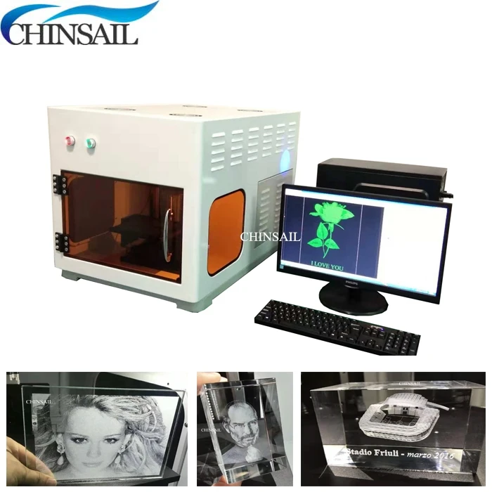 Кристаллический лазерный гравировальный станок с ЧПУ 3d внутренний лазерный гравер