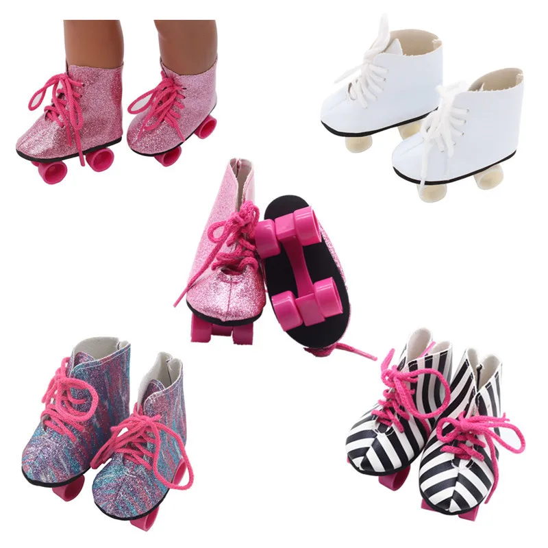 1 пара мини-кукол, обувь для кукол 18 дюймов, лидер продаж, подарок на день рождения, 7 см, модная обувь для катания на коньках, подарок для девочек, кукольные аксессуары