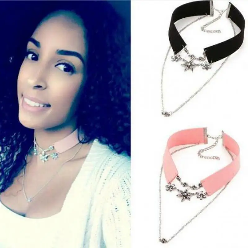 Новинка 2017 импортные товары распродажа широкий чёрный бархатный ожерелье