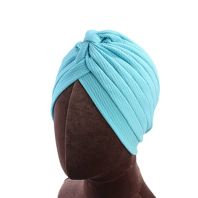 Женские новые банданы ретро-моды тюрбан шляпы леди спа однотонные кепки для макияжа религиозного стиля Баотоу теплые индийские.
