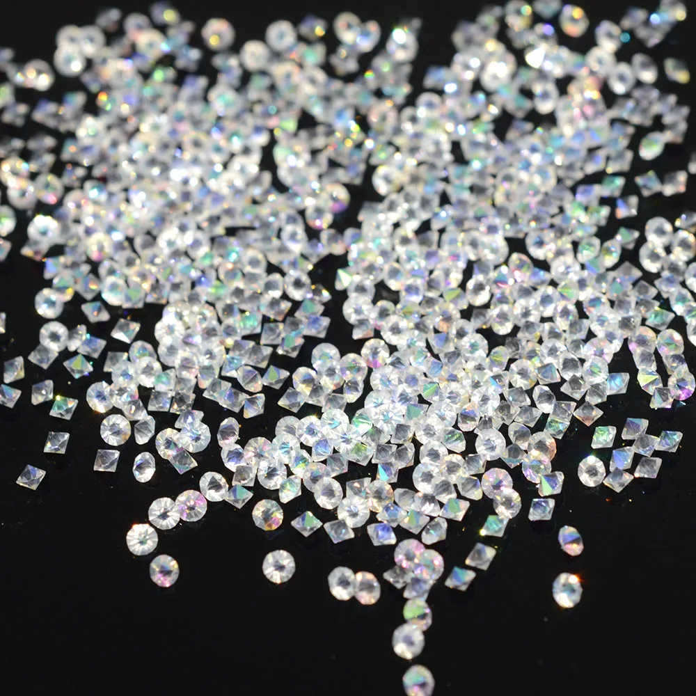 Кристаллы для ногтей 3D цветные стразы AB Новые блестящие алмазные маникюрные