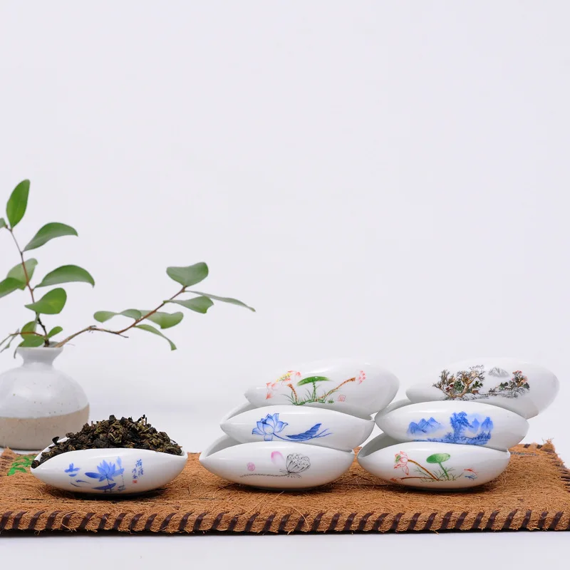 Новый год 7 видов цветов фарфоровый чайный держатель чайная ложка керамический