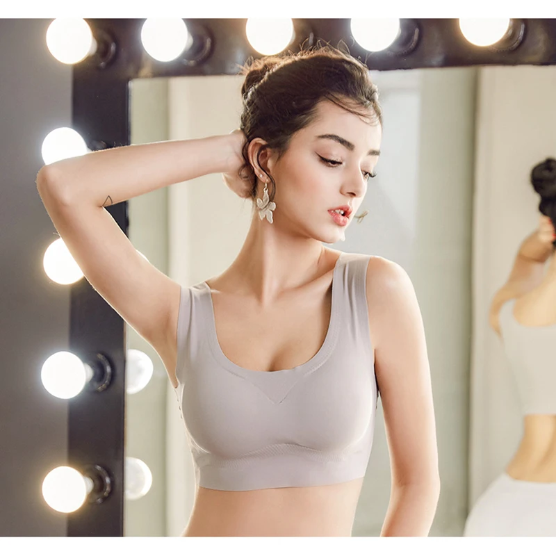 Мягкий бюстгальтер для женщин бесшовное белье пуш ап без косточек съемная