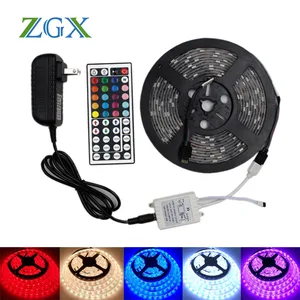RGB Светодиодная лента 5050 2835 3528 гибкая Водонепроницаемая неоновая лампа Tira Fita Светодиодная лента ИК контроллер DC 12V адаптер в комплекте
