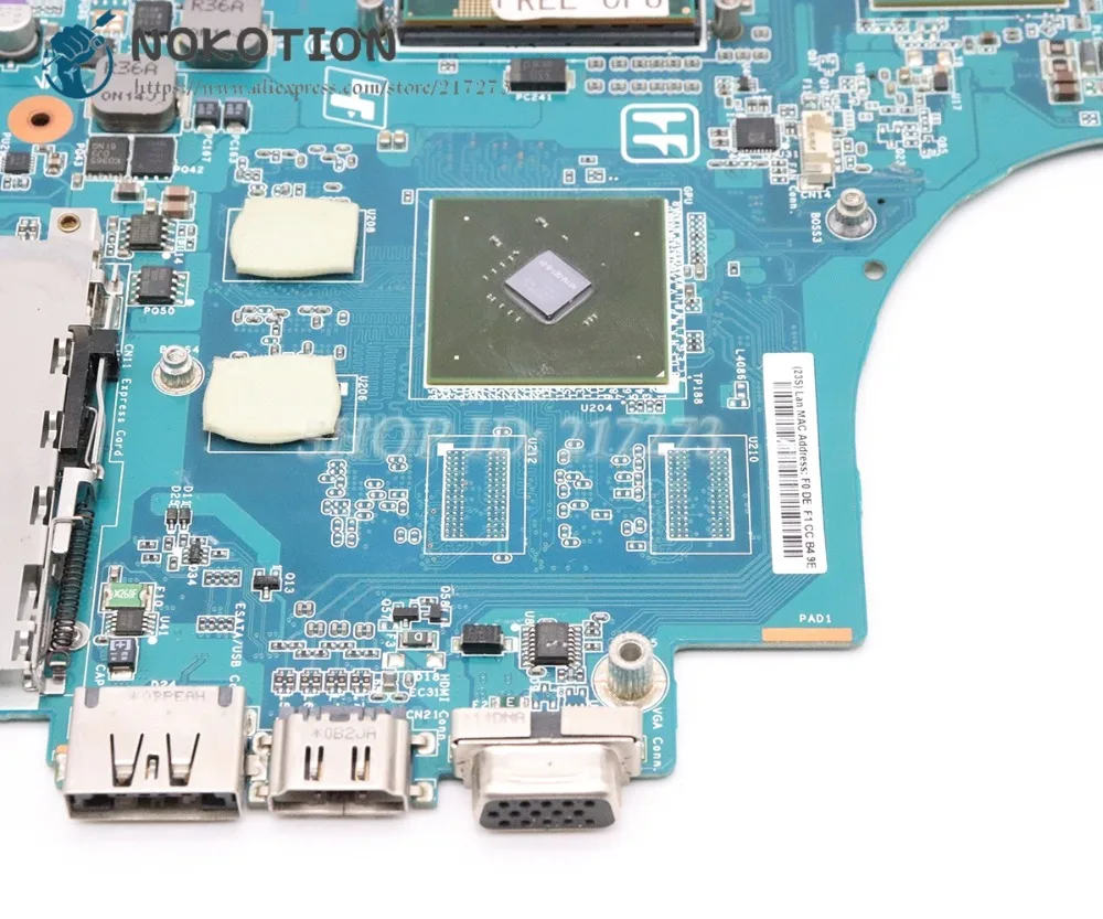 Материнская плата NOKOTION для ноутбука Sony VAIO VPCF1 VPCF A1796397C M932|Материнские платы