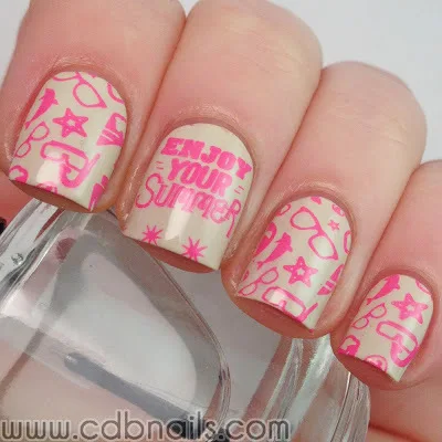 Пластины для ногтей BORN PRETTY летнее пляжное изображение трафарет из нержавеющей