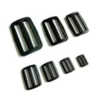 10 шт. 503832 мм пластиковые черные изогнутые пряжки для лямок Tri-Glide регулируемые тройные кольца для кемпинга Спортивные ремни для рюкзака аксессуары