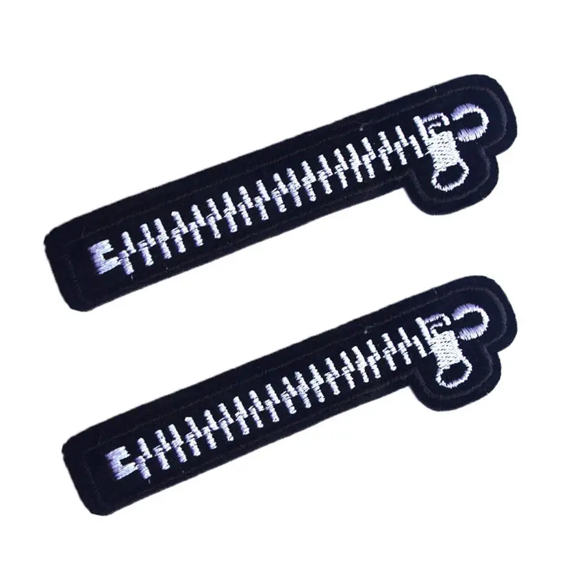 2 шт. новый узор на молнии вышивка железная нашивка Вышивка Аппликация Куртка