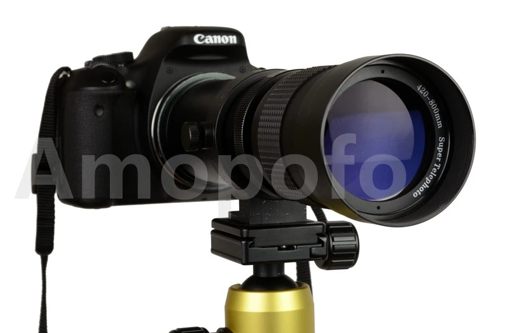 Телефото зум-объектив Amopofo 420-800 мм F/8 3-16 для Canon EOS EF DSLR |