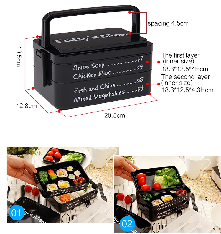ORZ 3 слоя японский Bento Box пластик микроволновая печь Ланч-бокс дети Пикник Кемпинг контейнер для хранения еды отсек Ланч-бокс